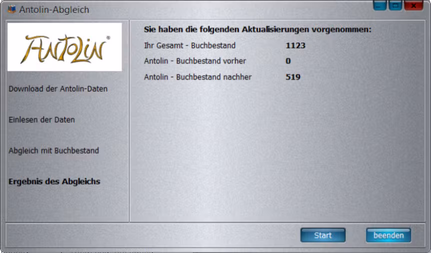 Antolin-Schnittstelle Zusammenfassung